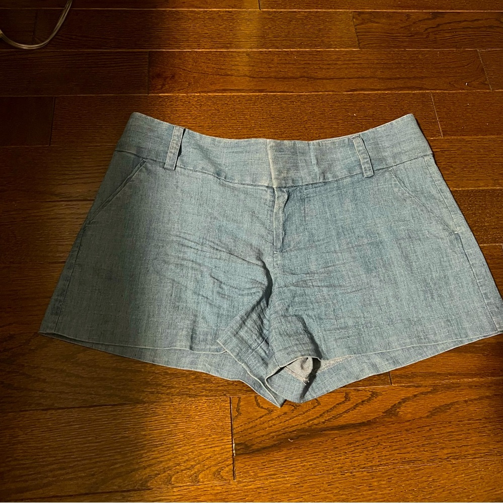 Alice & Olivia Chambray Cady Shorts